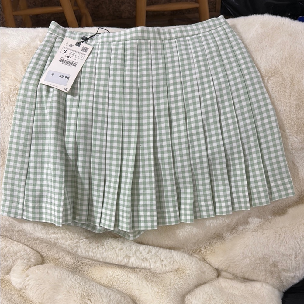 Green Checkered Skirt